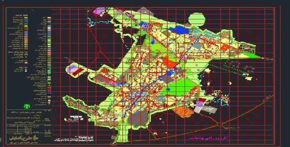 نقشه اتوکد شهر کرمانشاه با لایه های قابل ویرایش و امکان پرینت 