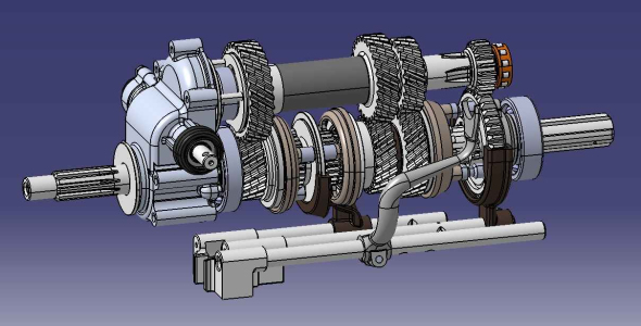 
	گیربکس طراحی شده در کتیا و سالیدورک
