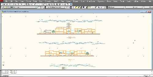 پلان کامل اتوکد یک نمونه مرکز فوریتهای پلیسی و آتش نشانی