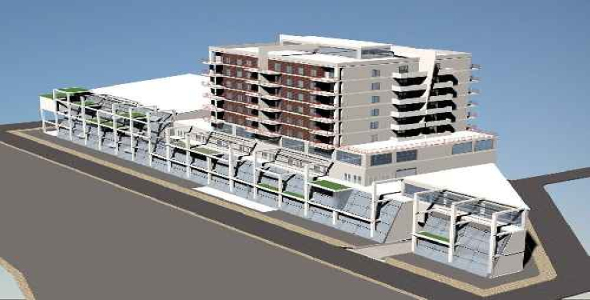 دانلود نقشه کامل مجتمع تجاری بهمراه  رندر