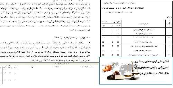 نمونه قرارداد word اسکلت بتنی با متن دقیق مهندسی و حقوقی  به همراه فرمهای ارزیابی فنی و چک لیست کیفی پیمانکارجزء