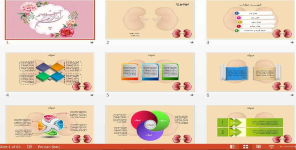 
	قالب پاورپوينت زیبا و جذاب کلیه
