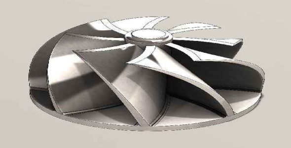 مدل آموزشی پره های توربو فن 