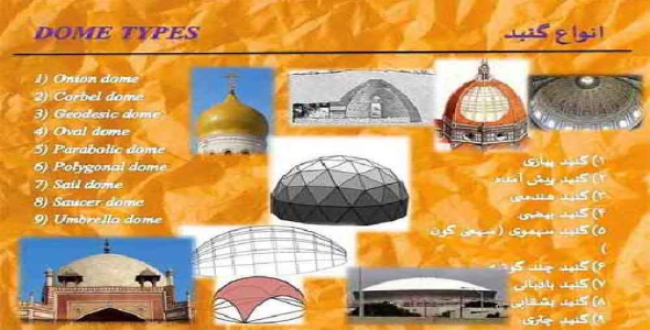 پروژه زبان تخصصی معماری با موضوع گنبد