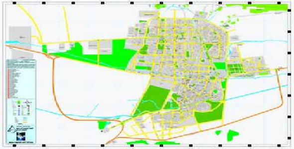 نقشه اتوکد شهر بیرجند