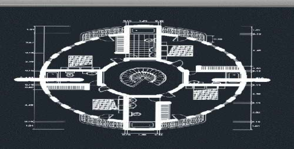 پروژه ویلا دو طبقه با پلان دایره ای
