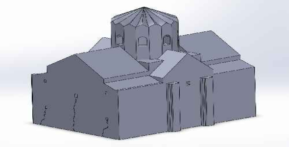 هندسه سه بعدی و آماده تحلیل کلیسای سنت استپانوس 