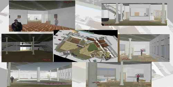 دانلود پروژه موزه به صورت کامل ( پلان+ برش + سایت پلان +نما )2