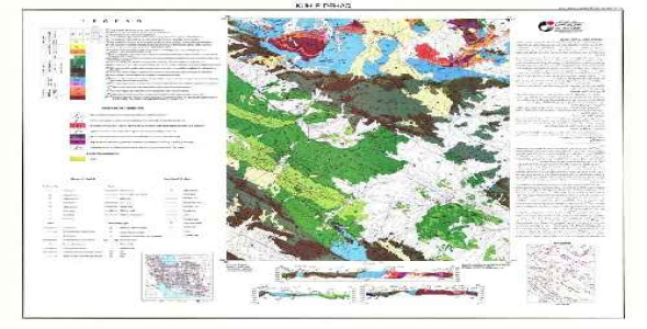 نقشه زمین شناسی 100,000 کوه دهق 