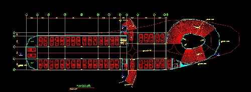 فایل اتوکد طراحی پارکینگ همراه با پلان های دقیق و اجرایی، مقاطع و نماها