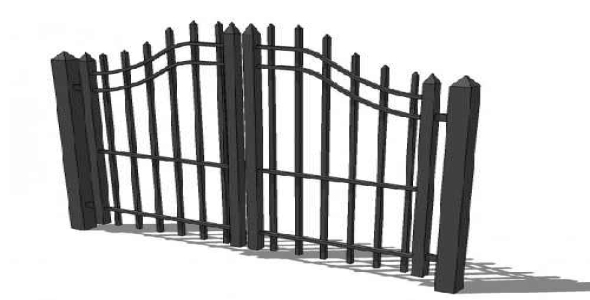 فایل sketchup سه بعدی دروازه ورودی 