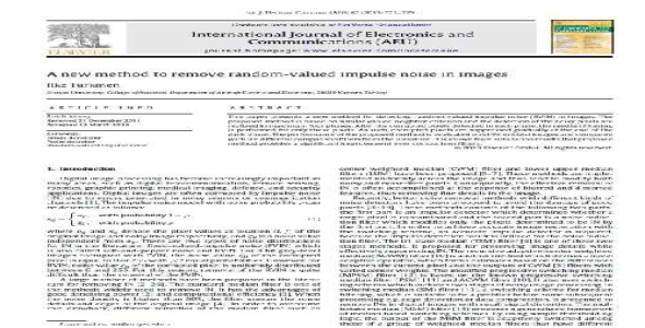 حذف نویز ضربه ای مقدار تصادفی از تصاویر