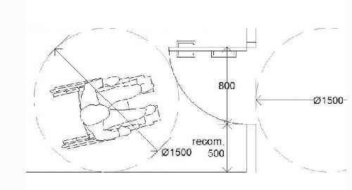 فایل اتوکد دو بعدی ضوابط طراحی برای معلولین