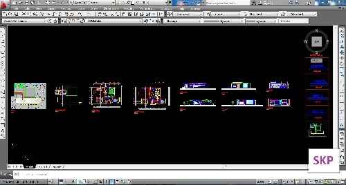 نقشه اتوکد کتابخانه ( فارسی ) ...... A2 ..... شامل سایت و پلان ها و نماها و برش ها ..... کلیپ را مشاهده نمایید.
