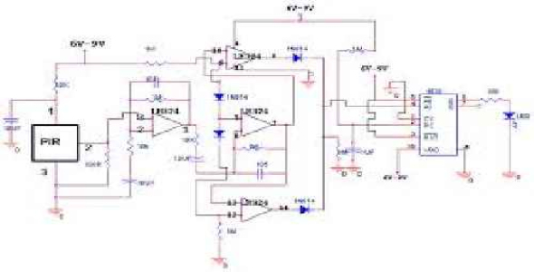 آشکار ساز حرکت توسط سنسور PIR