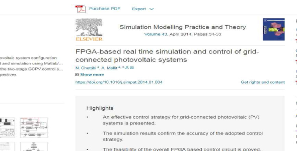 
	شبیه سازی مقاله آماده: شبیه سازی زمان واقعی مبتنی بر FPGA و کنترل سیستم های فتوولتائیک متصل به شبکه
