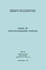 Index of Crystallographic Supplies
