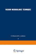 Vacuum Microbalance Techniques: Volume 7: Proceedings of the Eindhoven Conference June 17–18, 1968