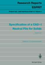 Specification of a CAD*I Neutral File for Solids: Version 2.1