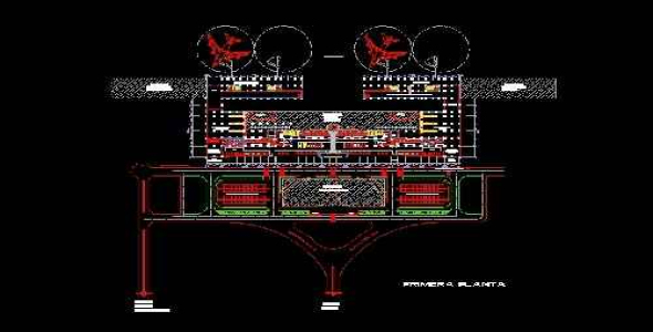 فایل اتوکد طراحی فرودگاه بین المللی همراه با سایت پلان و پلان های اجرایی
