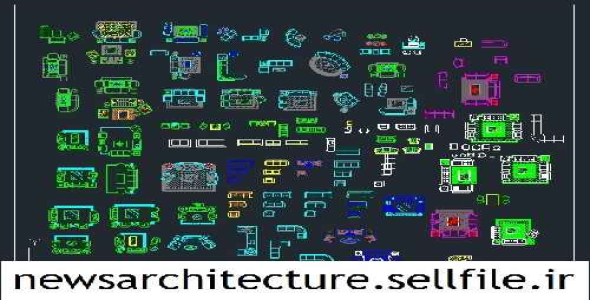 بلوک اتوکد مبلمان 1