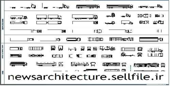 بلوک اتوکد اتوبوس و کامیون 