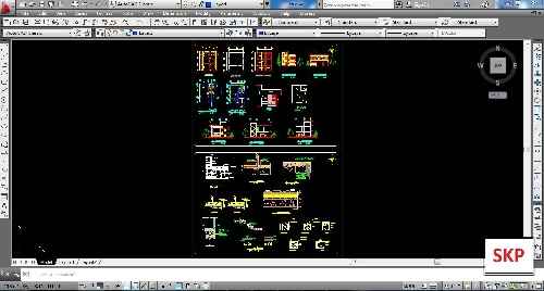 نقشه اتوکد ساختمان 1 طبقه روی پیلوت ( فارسی ) ..... شامل سایت و پلان ها و نما ها و برش ها و پلان فونداسیون و تیرریزی و شیب بندی