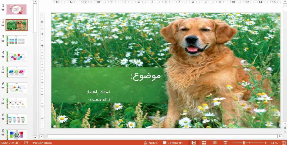 
	قالب پاورپوينت زیبا دامپزشکی
