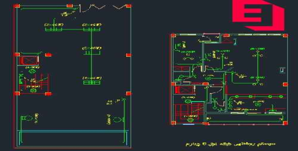 فایل اتوکد نقشه تاسیسات برق ساختمان 