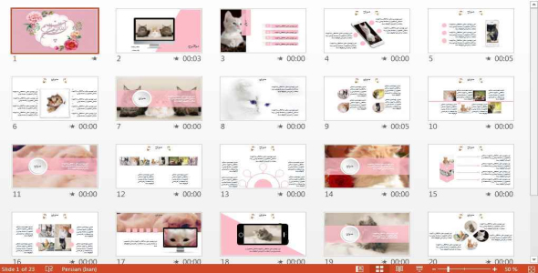 
	قالب پاورپوینت حرفه ای گربه
