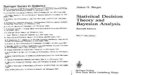 Statistical Decision Theory and Bayesian Analysis