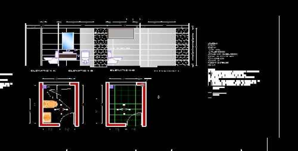 فایل اتوکد طراحی داخلی حمام با تمامی جزئیات اجرایی