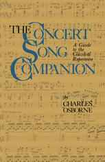 The Concert Song Companion: A Guide to the Classical Repertoire