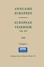 Annuaire Européen / European Yearbook: Vol. XVI