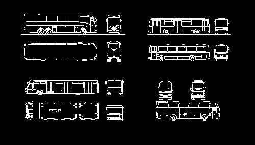 فایل اتوکد آبجکت اتوبوس مسافربری