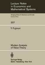 Modern Analysis of Value Theory