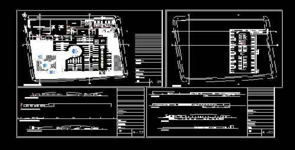 فایل اتوکد طراحی سوپر مارکت همراه با پلان، مقاطع، نماها و جزئیات اجرایی