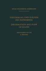 Internationale Union für Theoretische und Angewandte Mechanik / International Union of Theoretical and Applied Mechanics: Verformung und Fliessen des