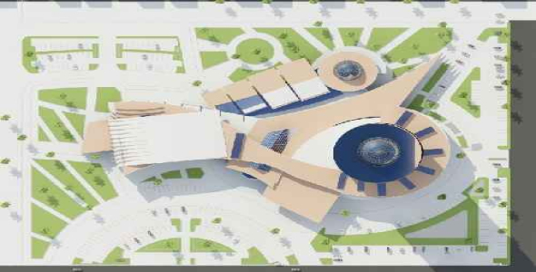 پروژه مجتمع فرهنگی چند منظوره شماره 3 شامل رندرهای پروژه + فایل کد نماها و پلانهای پروژه