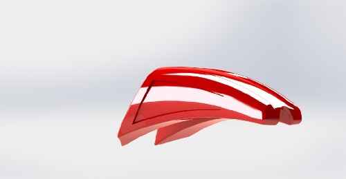 مخزن سوخت موتور سیکلت طراحی شده در نرم افزار solid works