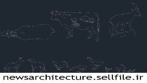 بلوک اتوکد حیوانات 1