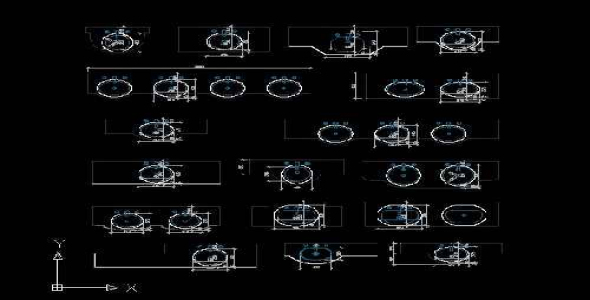 فایل اتوکد آبجکت انواع سینک ظرفشویی
