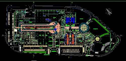 فایل اتوکد طراحی مجتمع تجاری همراه با پلان های دقیق و اصولی