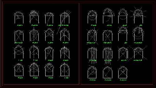 فایل اتوکد طرح قوس های ایرانی