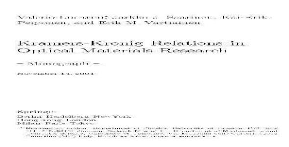 Nonlinear Optics Material Research