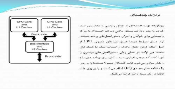 پاورپوینت ریزپردازنده چند هسته ای