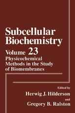 Physicochemical Methods in the Study of Biomembranes