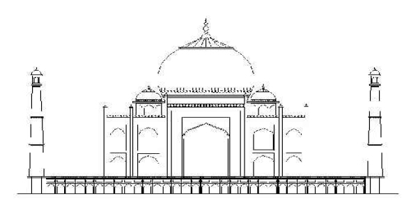 فایل اتوکد طراحی بنای تاج محل
