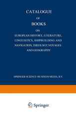 Catalogue of Books on European History, Literature, Linguistics, Shipbuilding and Navigation, Theology, Voyages and Geography