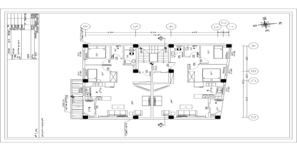 
	نقشه اتوکدی ساختمان 4 طبقه 6 واحد
